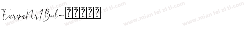 EuropaNr1 Book字体转换